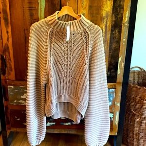 NWT Free People Sweetheart Sweater in Sandcastle